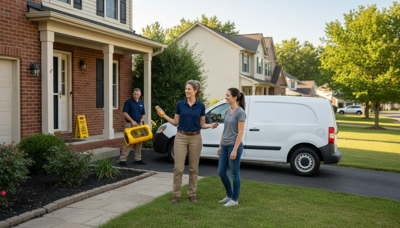 Residential water damage restoration in Yorba Linda, CA